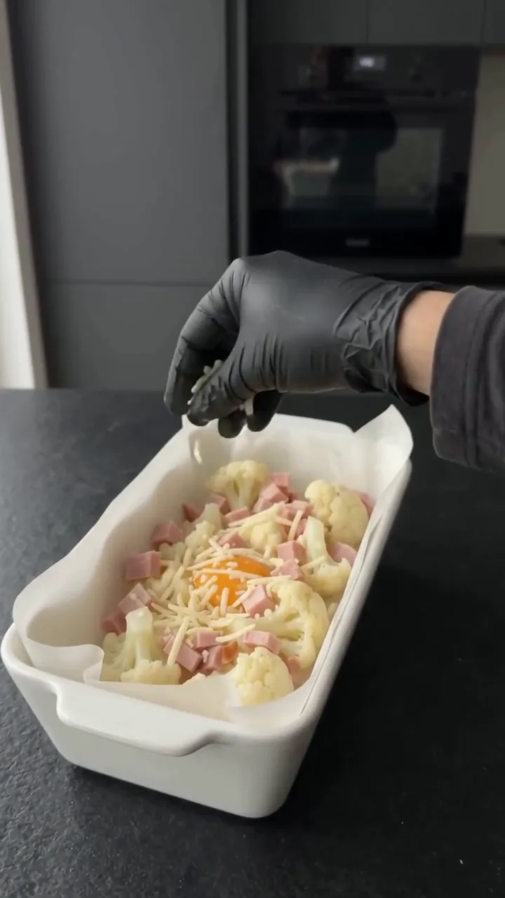 Cheesy Cauliflower and Smoked Turkey Casserole – step 3