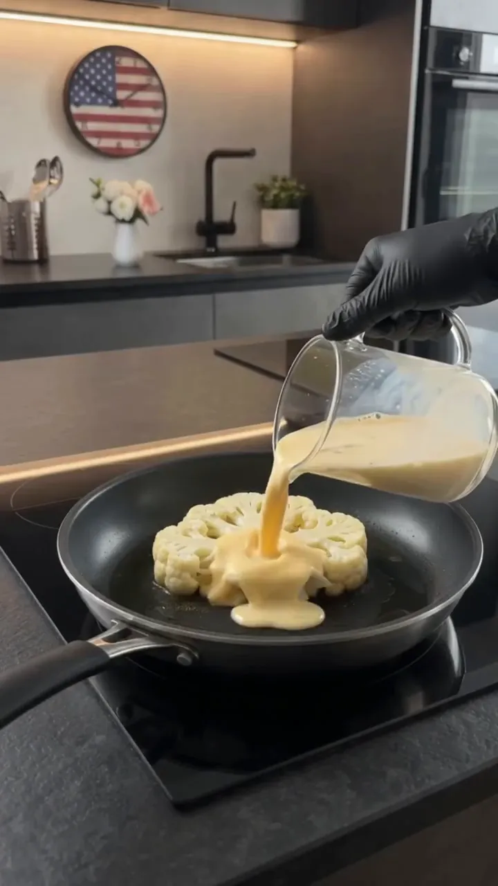 Cheesy Tomato Cauliflower Steaks – step 1