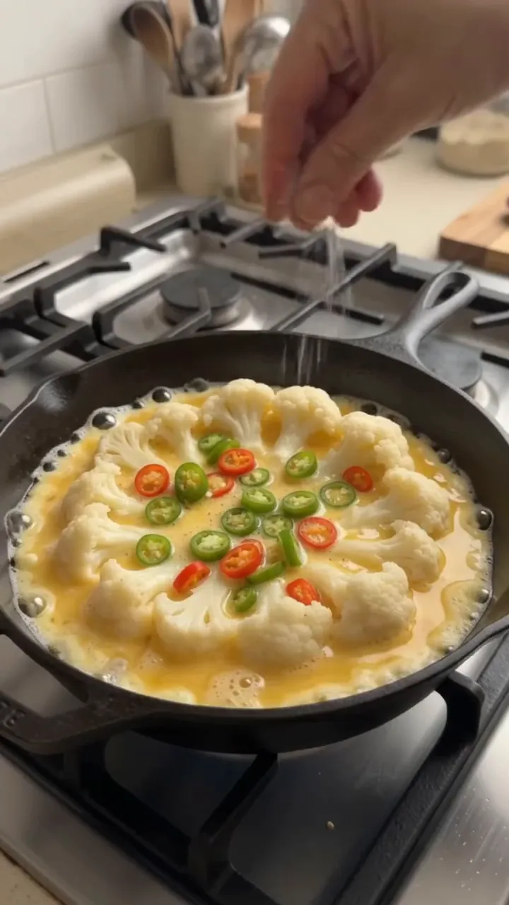 Crispy Cauliflower Chili Omelet – step 2