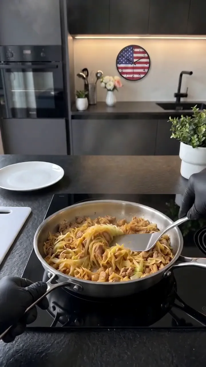Savory Cabbage & Ground Chicken Skillet