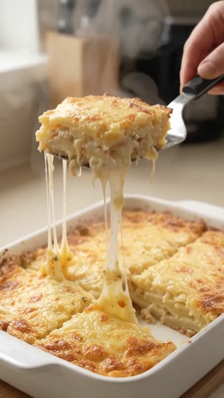 Cheesy Cauliflower Beef Stacks