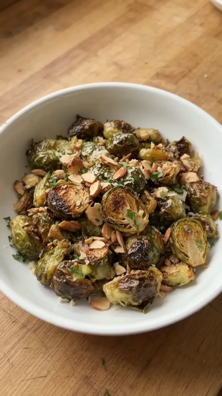 Crispy Air Fryer Brussels Sprouts with Garlic and Honey