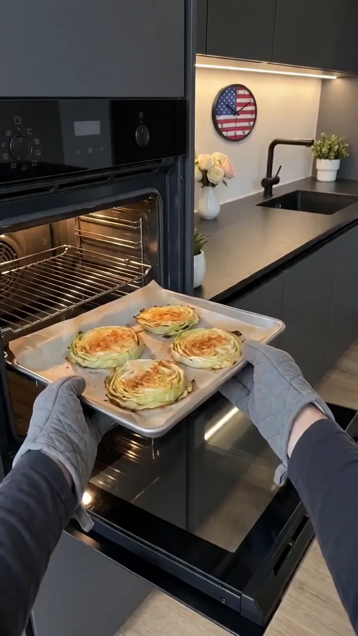 Cheesy Baked Cabbage Steaks – step 2