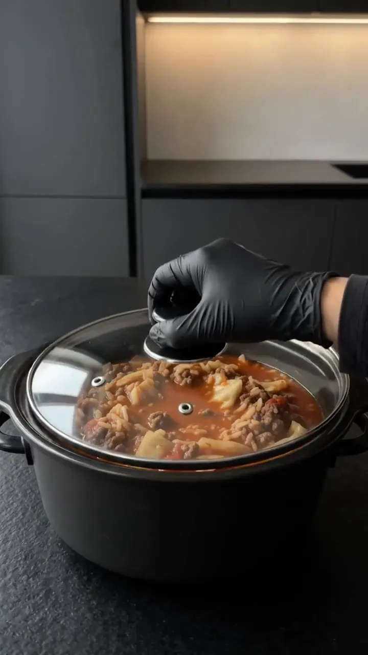 Easy Slow Cooker Cabbage Roll Casserole – step 1