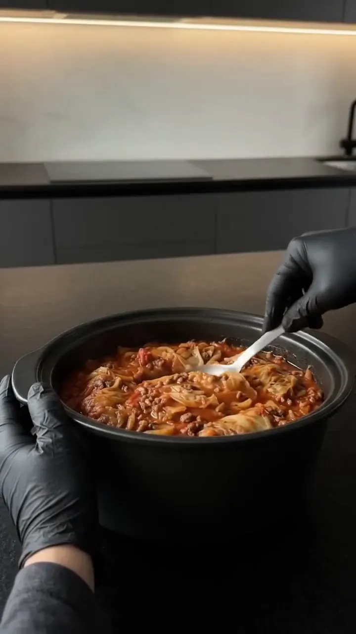 Easy Slow Cooker Cabbage Roll Casserole – step 3