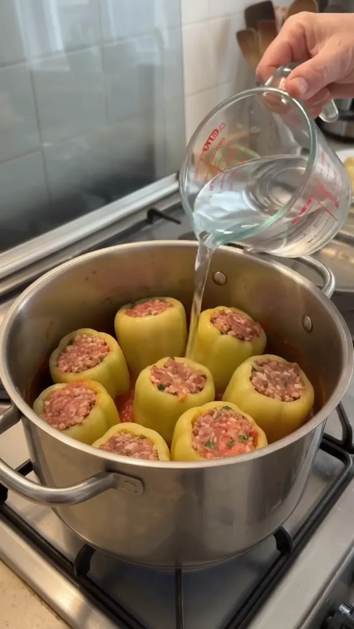 Stuffed Peppers with Beef and Rice over Mashed Potatoes – step 2