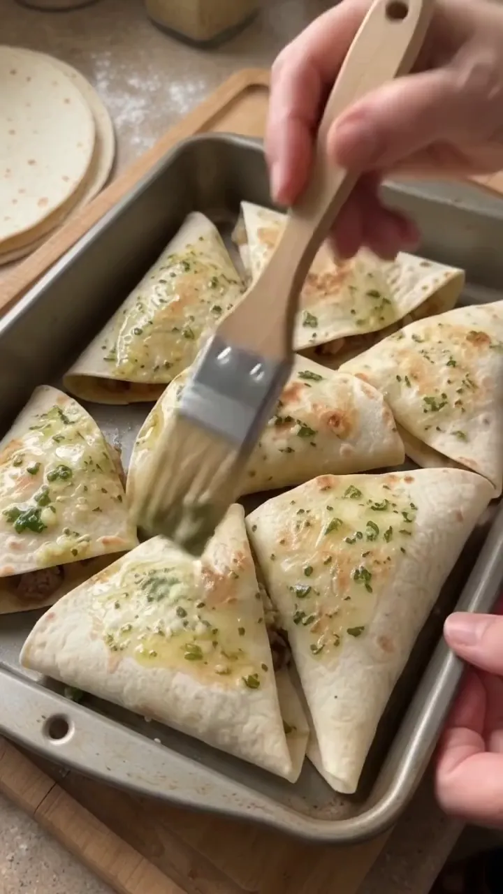 Crispy Cheesy Beef Tortilla Pockets