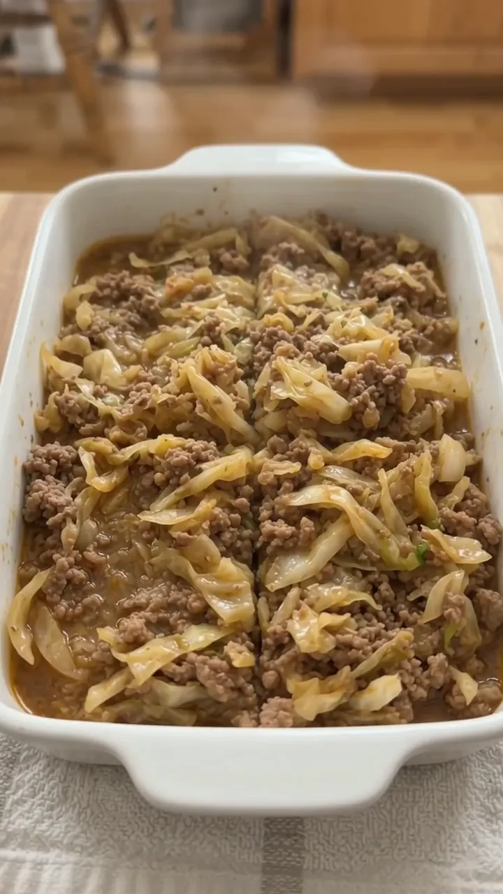 Savory Cabbage and Ground Beef Skillet