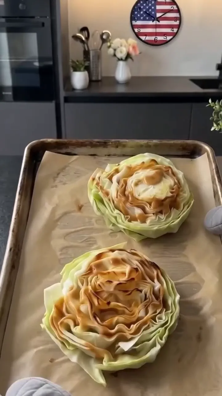 Miso Glazed Roasted Cabbage Flowers with Miso Tahini – step 4