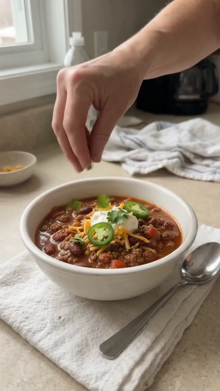 Hearty Slow Cooker Beef and Turkey Chili