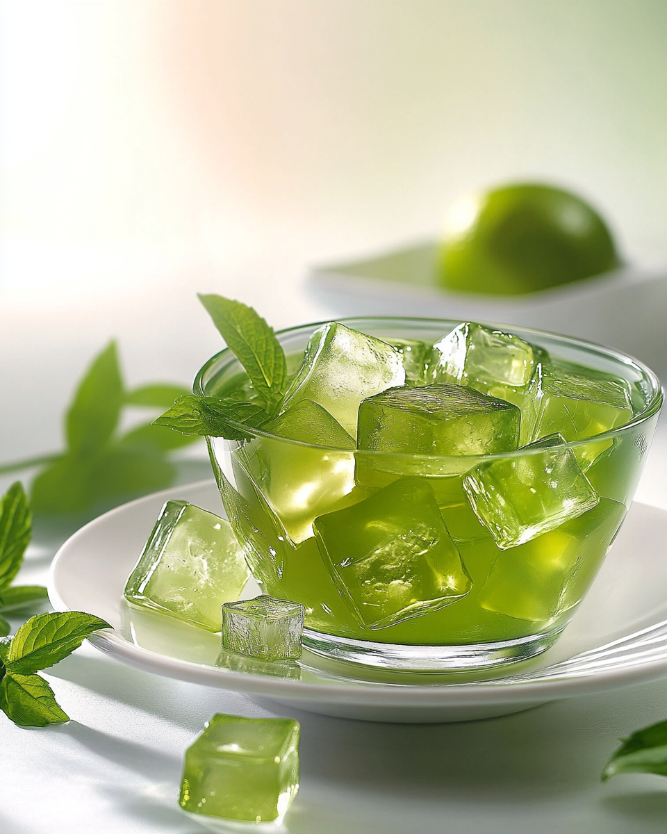 Close-up of bariatric Jello texture