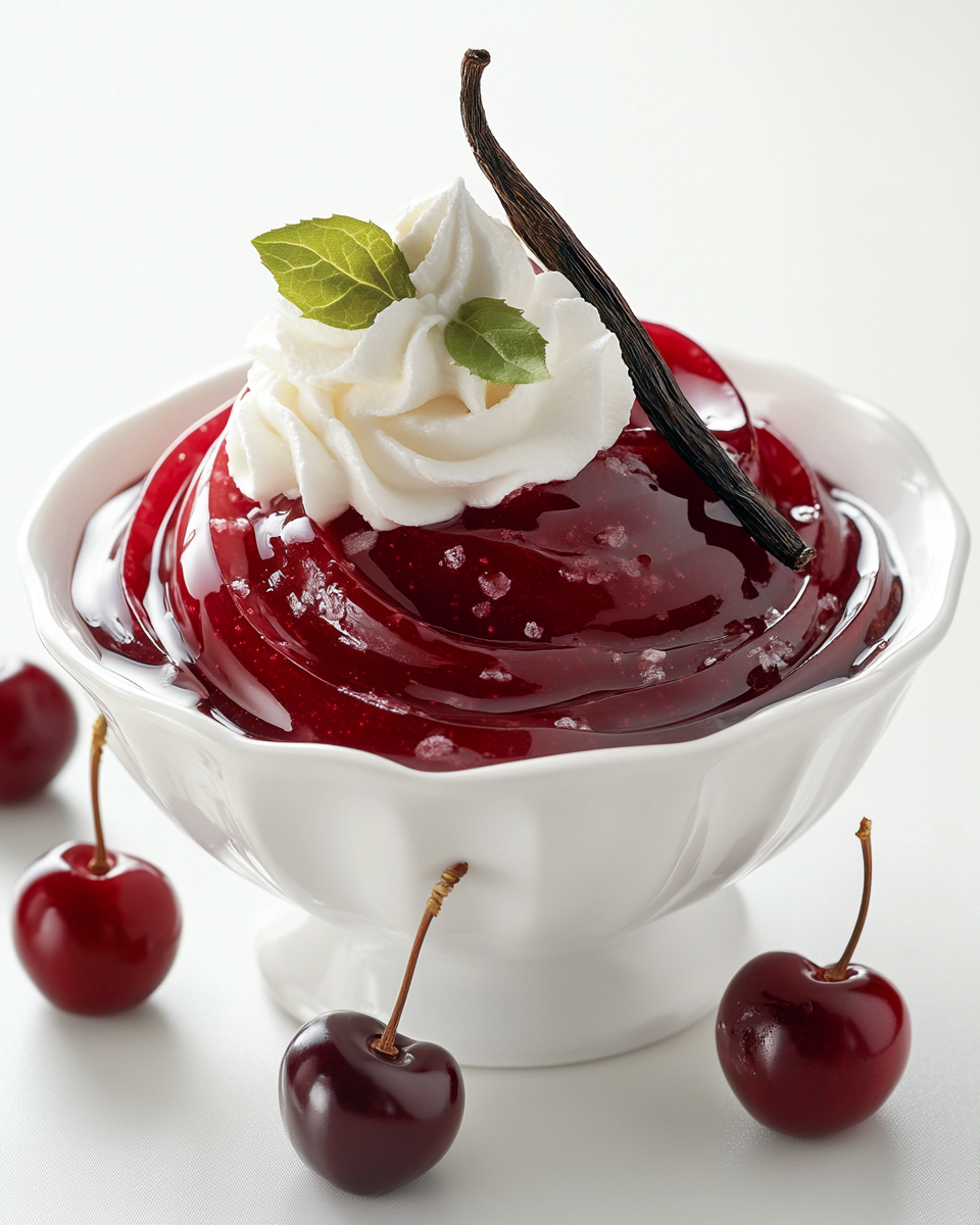 Cherry Vanilla Jello Bowl