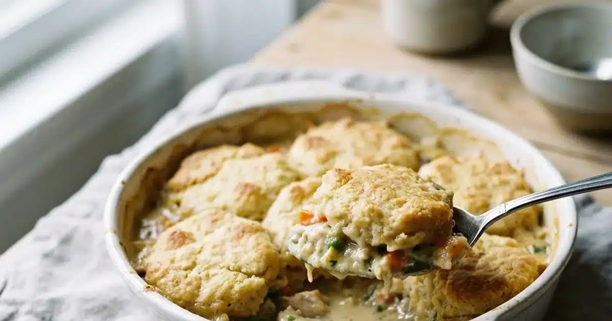 Chicken Cobbler with a Golden Biscuit Top