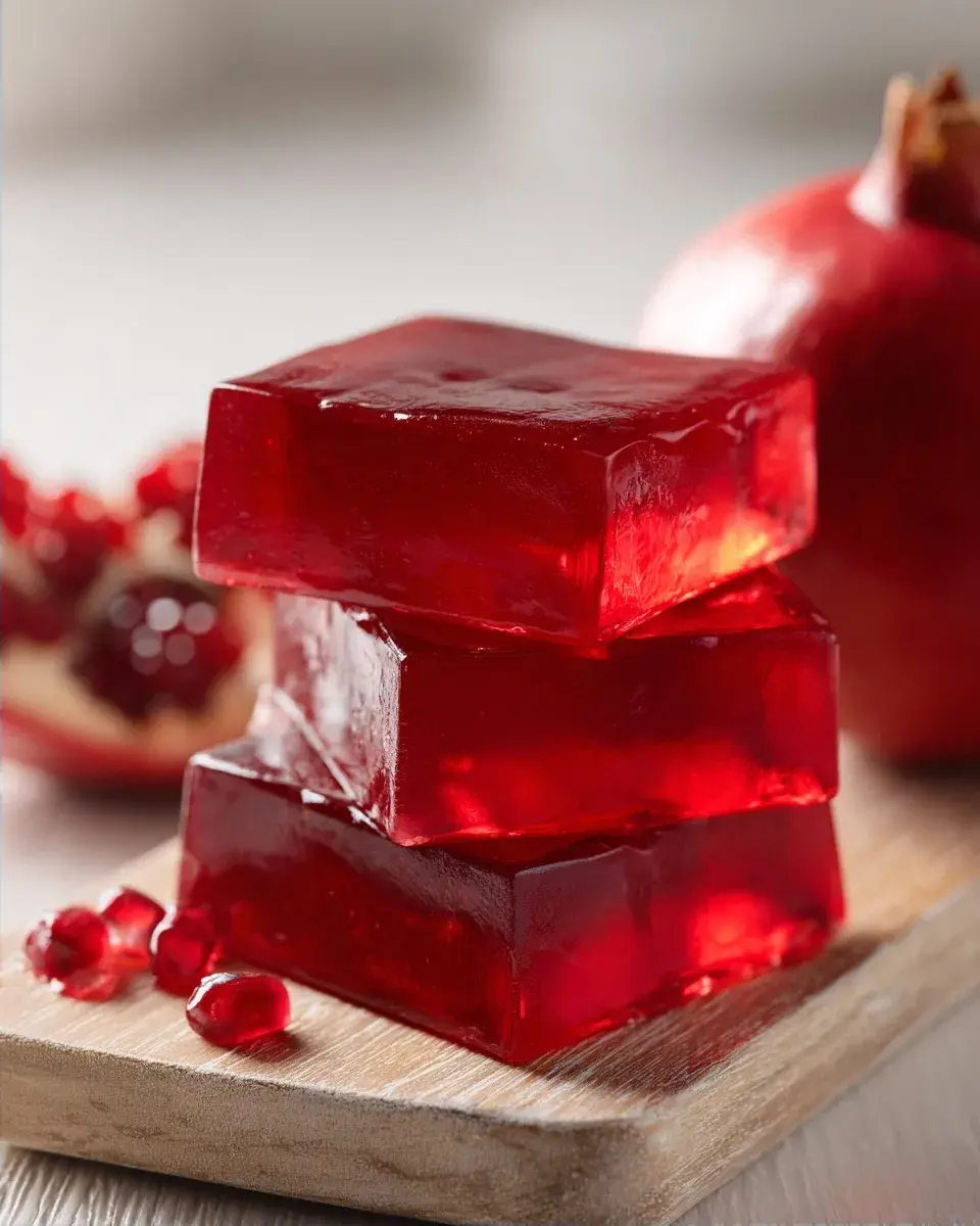 close‑up of smooth pink gelatin texture