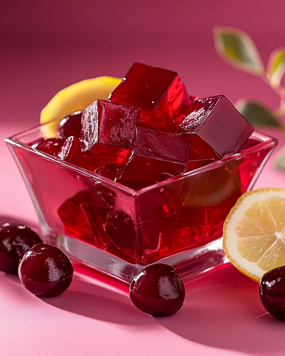 Close-up of jello texture