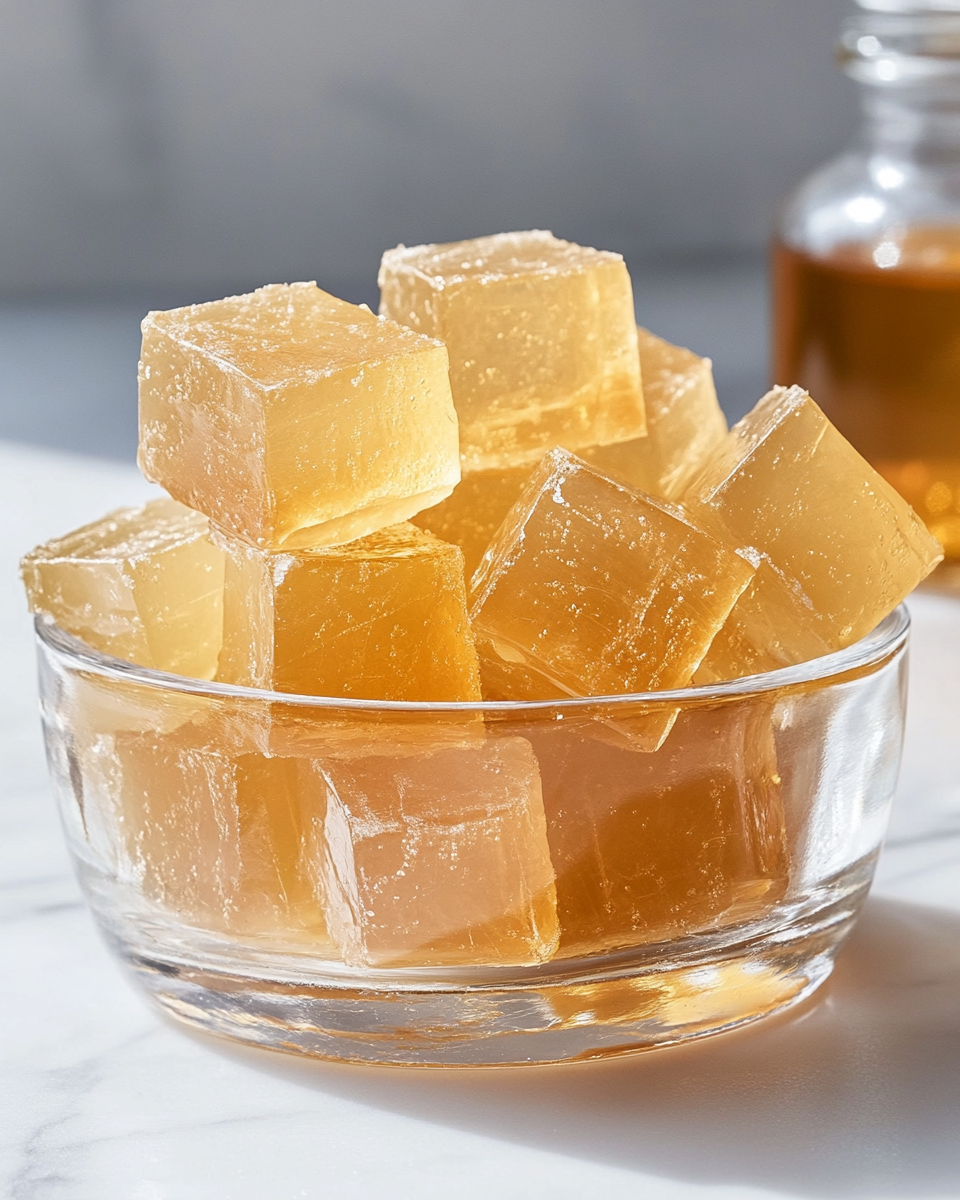 Close up of gelatin texture