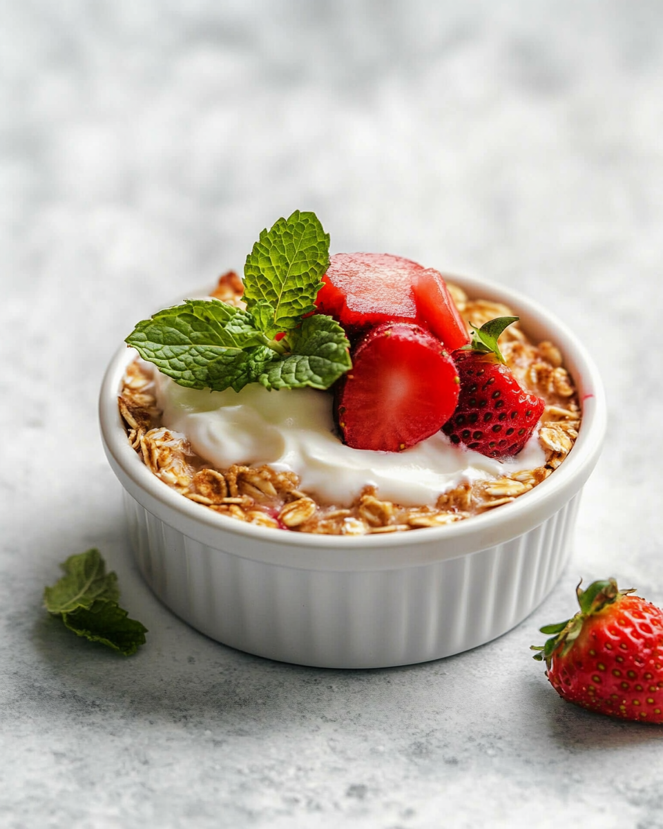 Close-up of baked oats texture