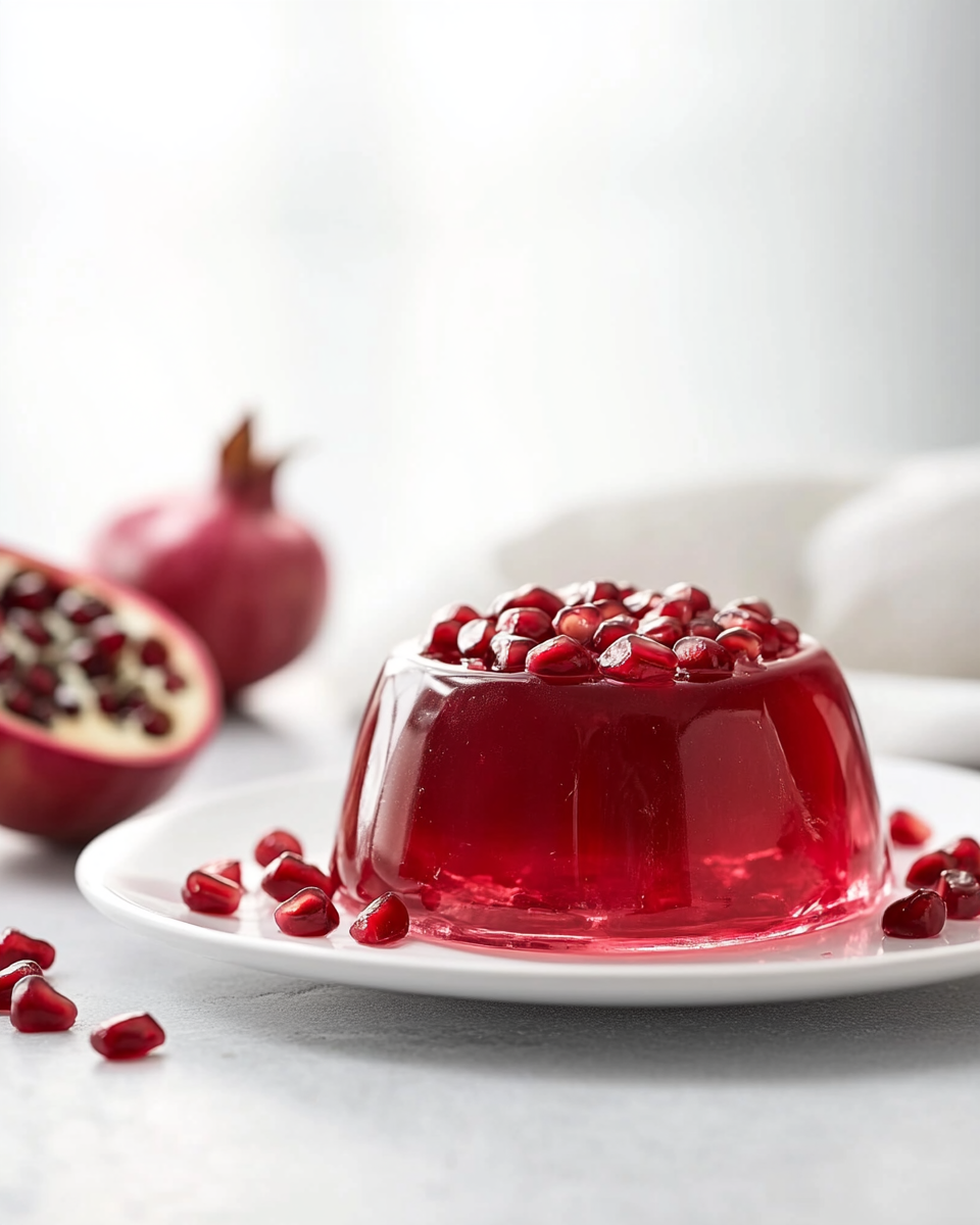 Close-up of Pomegranate Gelatin texture