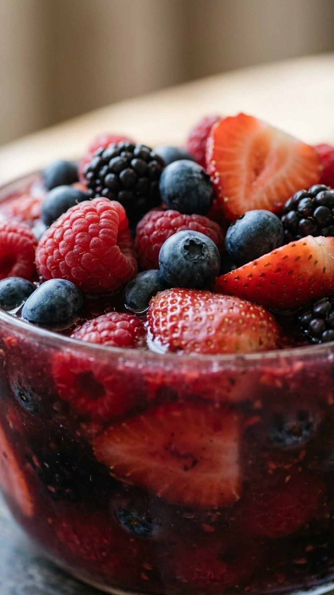 Mixed Berry Jello Bowl