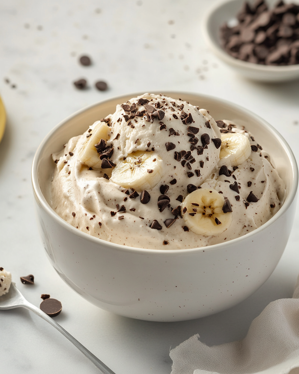 Close-up of protein ice cream texture