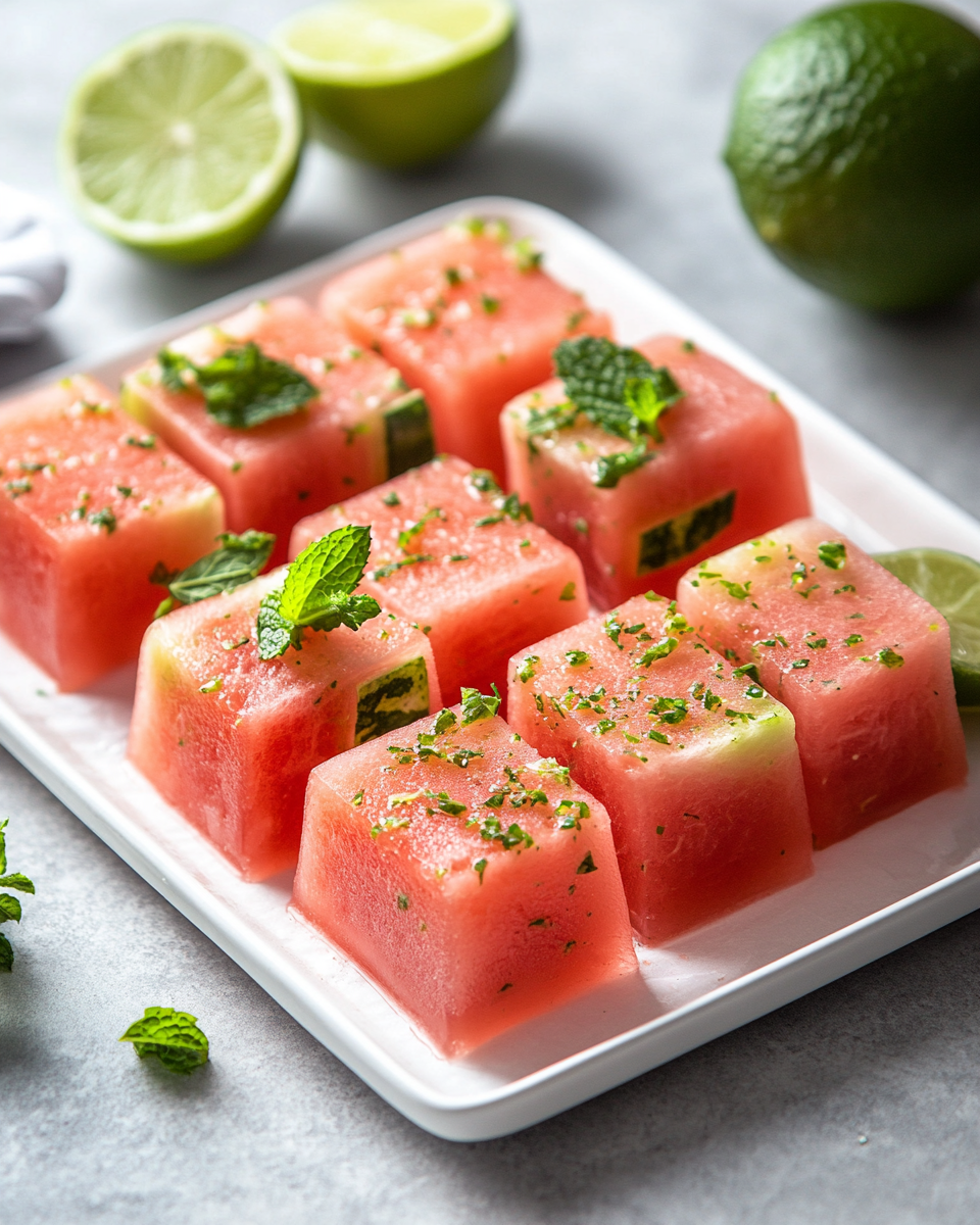 Watermelon Mint Jello Tray