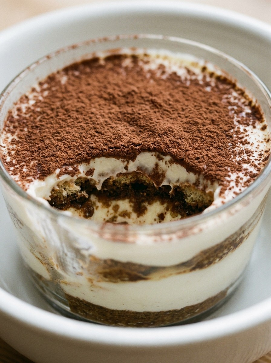 Yogurt Tiramisu, Lighter and No Raw Egg